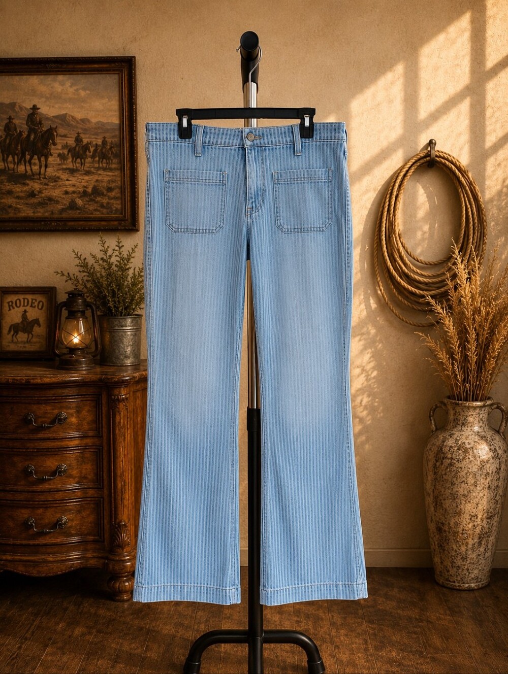 Vintage Ariat Denim Slim Trouser Jeans • High Rise • Light Wash • Size 32R